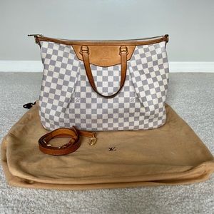 Authentic Louis Vuitton Damier Azur Crossbody Satchel
